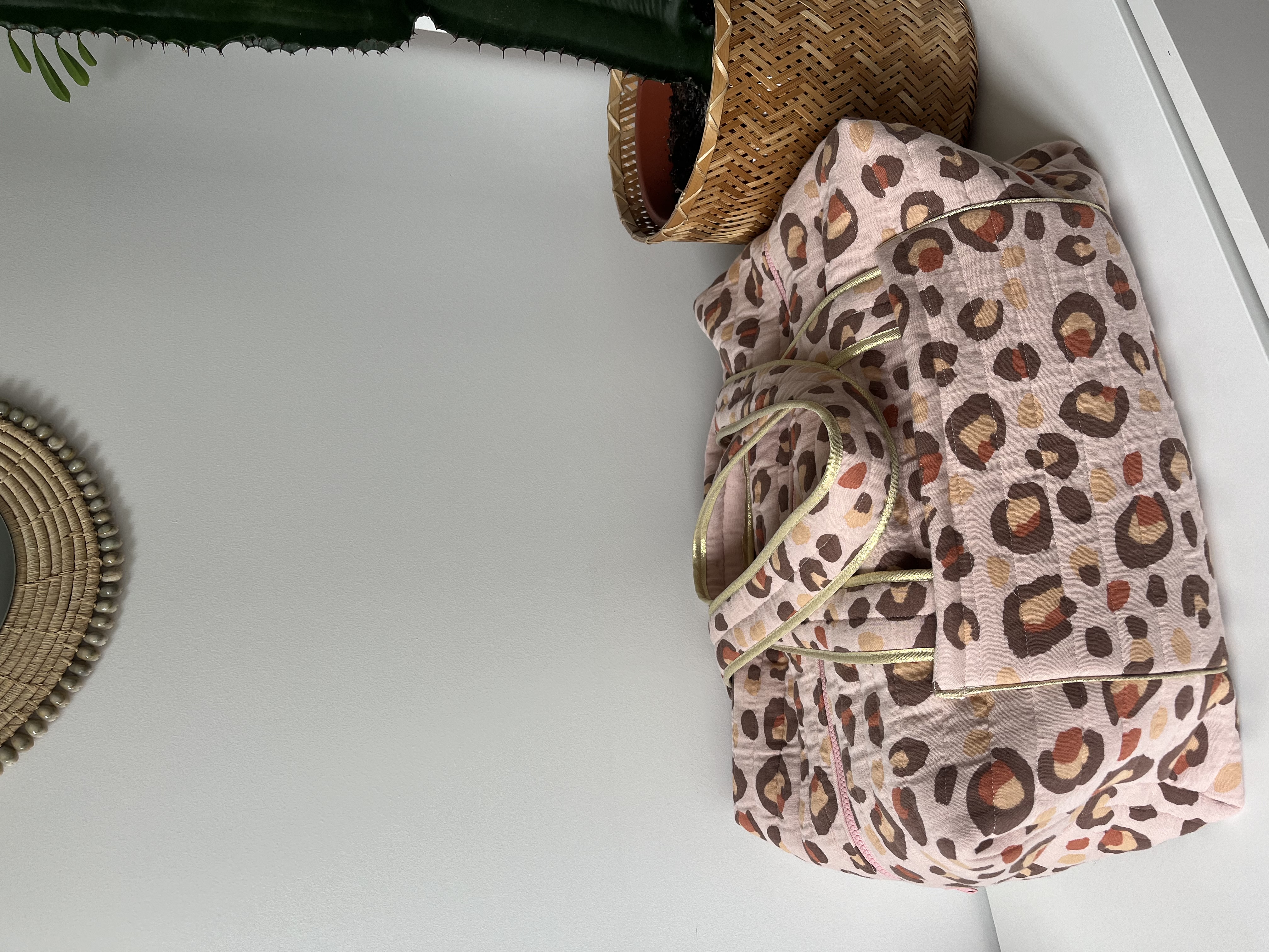 Sac de voyage Léopard rose