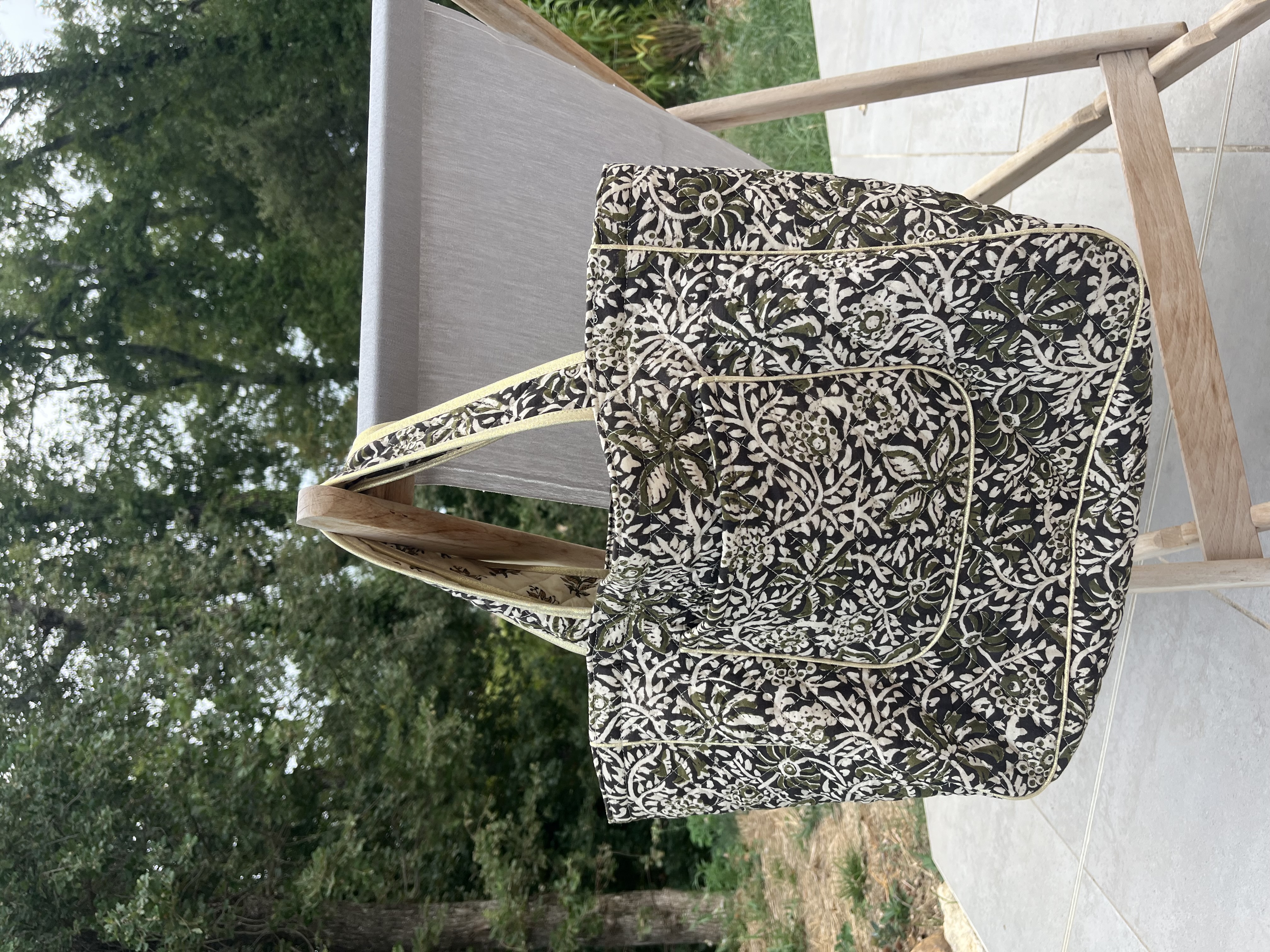 Sac cabas Kaki indien